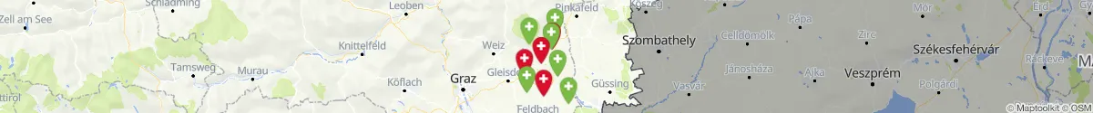 Kartenansicht für Apotheken-Notdienste in der Nähe von Buch-Sankt Magdalena (Hartberg-Fürstenfeld, Steiermark)